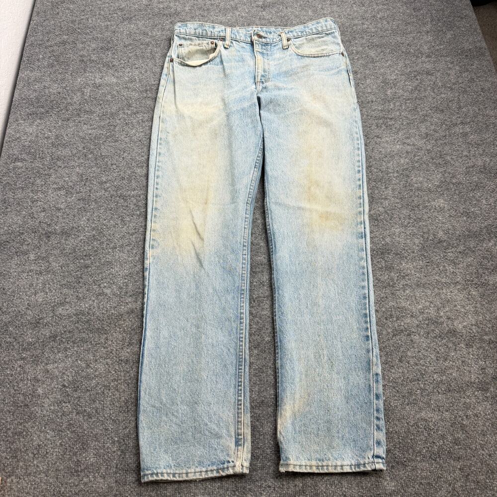 Vintage Levi's 505 Jeans Mens 36x32 Light Wash Straight Leg Y2K 90s USA Grunge